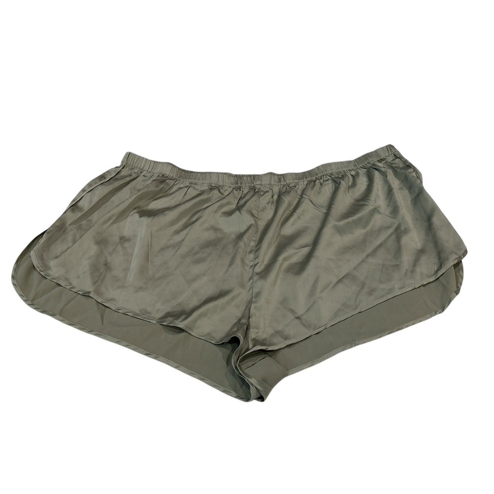 NWT SKIMS Silky Green Track Shorts Lounge 4X Plus Size